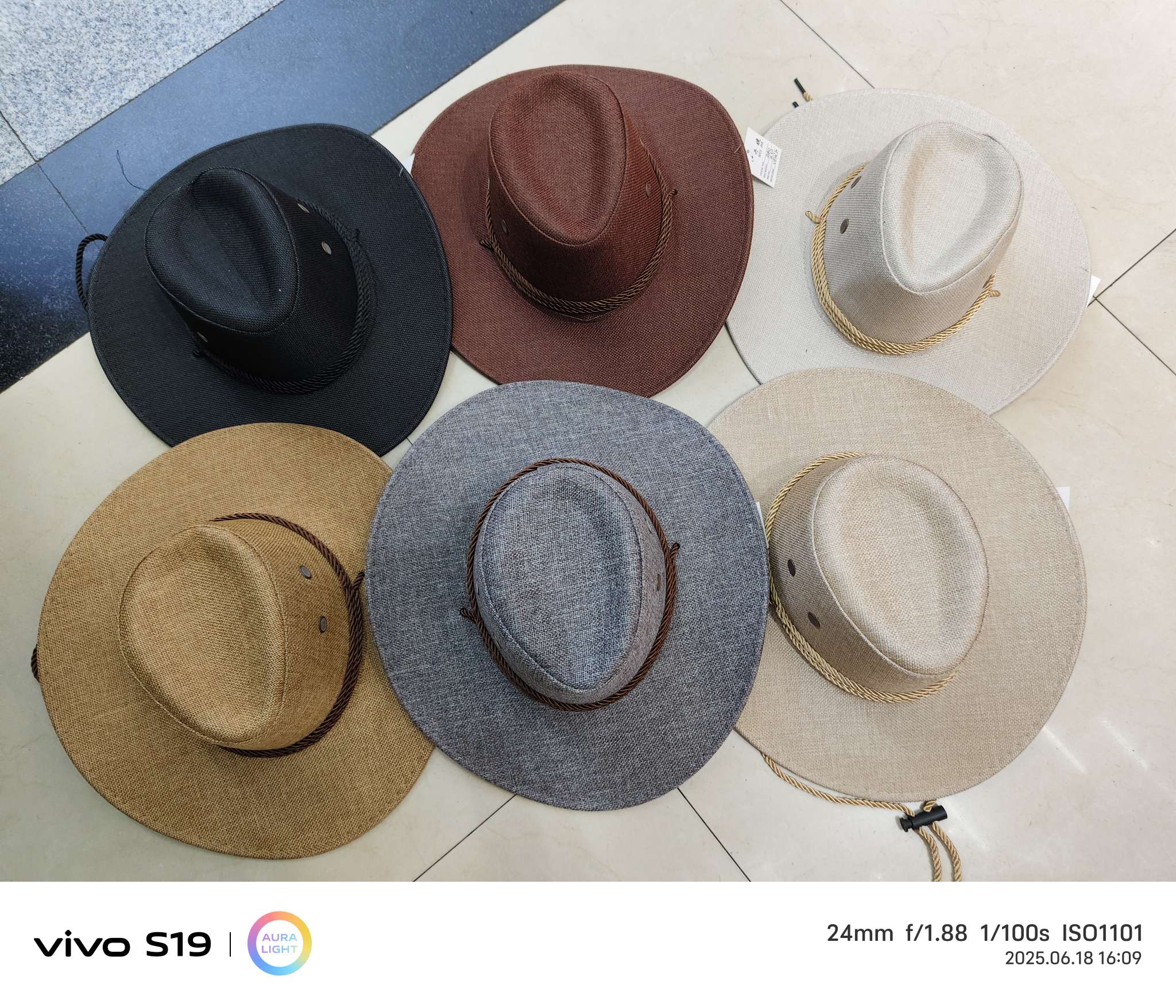 新款热销成人款单面麻布牛仔帽，双绳、两侧双扣装饰，狂欢节，万圣节节庆用品创意布置装饰，多色可选