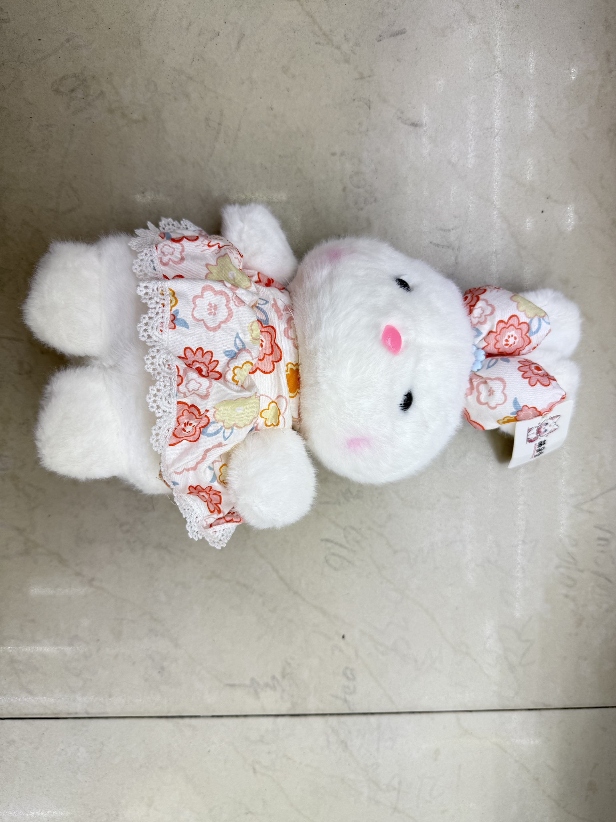 Super cute little white rabbit plush toy to sleep with, new adorable rabbit doll birthday gift Specification image