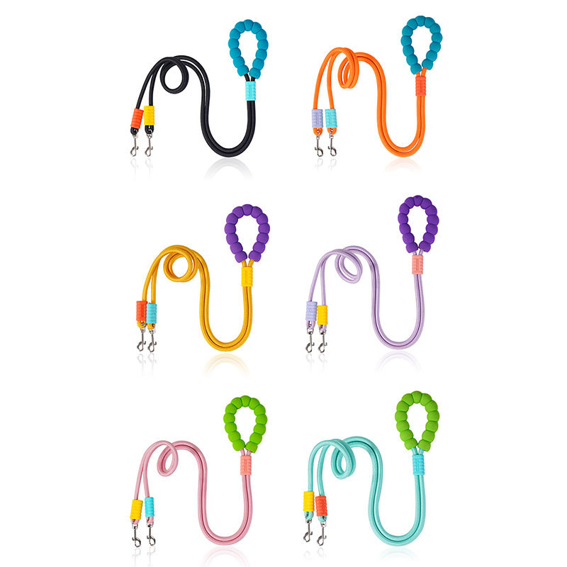 New double-ended leash, competitive-grade p leash, dog walking leash, explosion-proof collar, leash and dog supplies details Picture