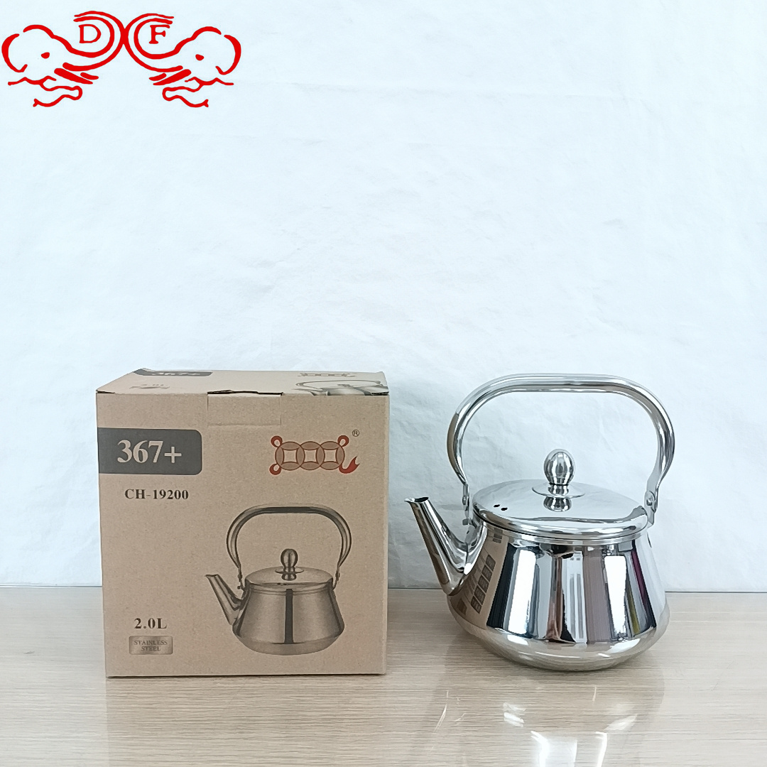 DF88016 thickened stainless steel teapot, flower tea brewing kettle with filter, boiling kettle with handle, bright water kettle, DF TRADINGHOUSE