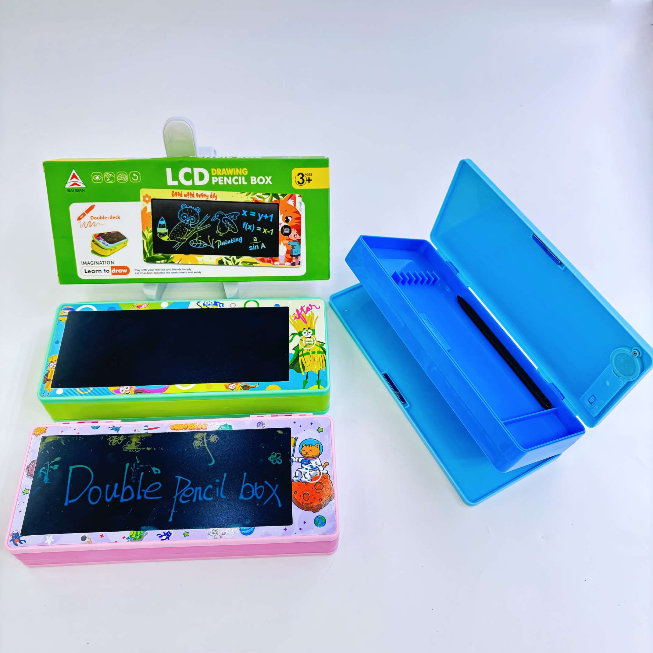 双层卡通文具盒