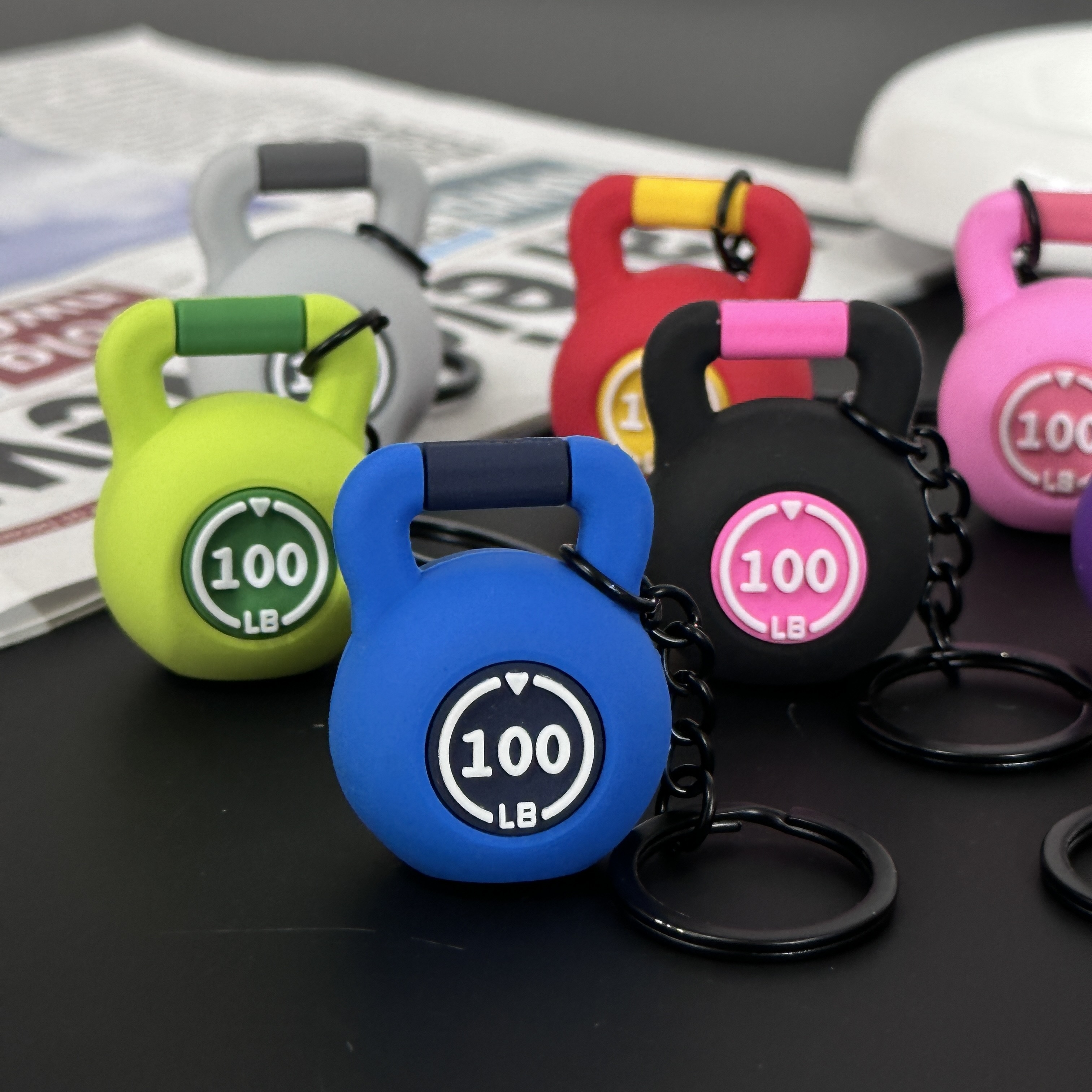 新款健身迷你多巴胺壶铃pvc钥匙扣挂件miu风包包挂饰品女送礼品男配件跨境运动风生日礼物健身房活动礼物活动礼品I健身周边详情图3