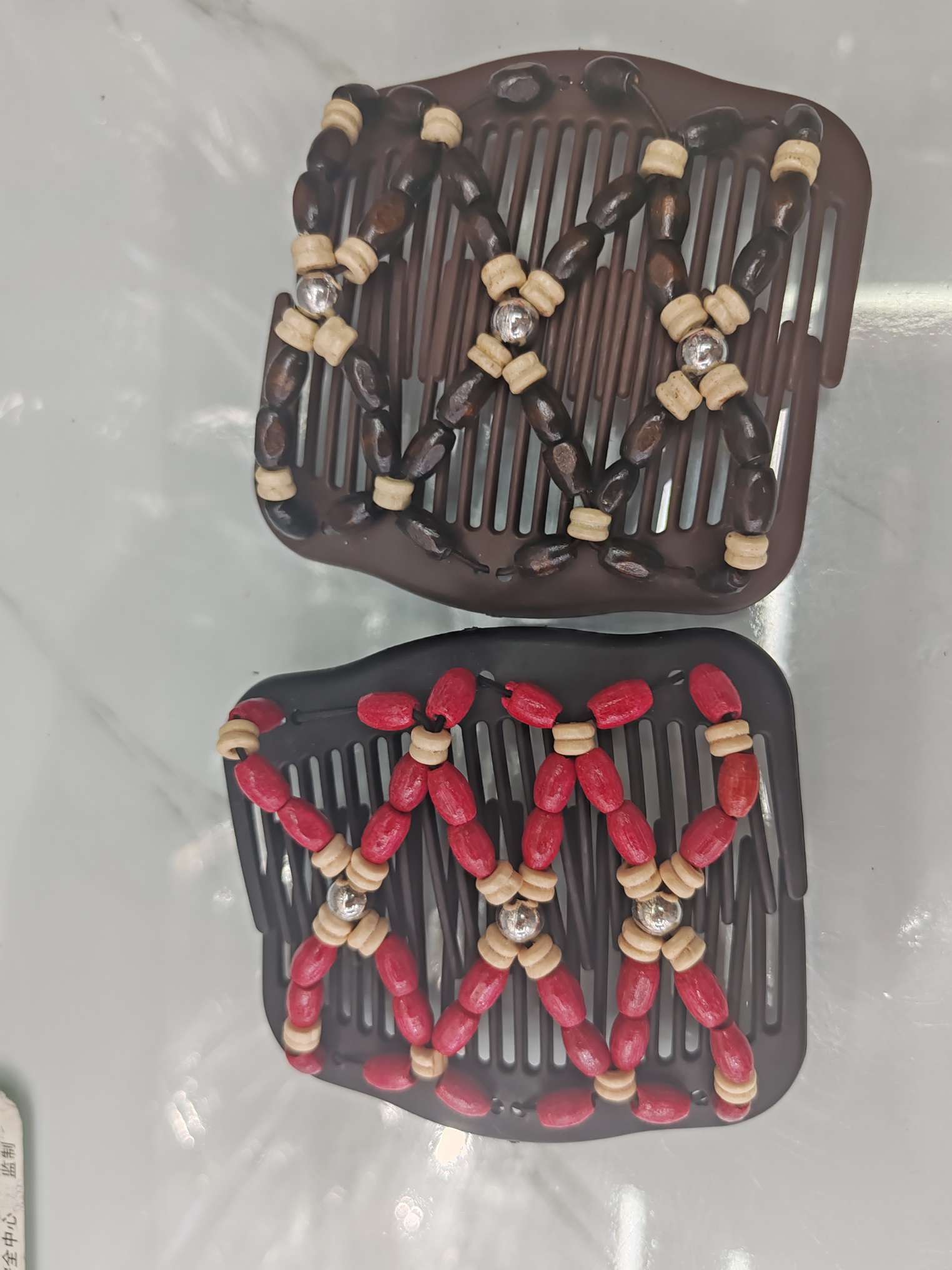 yy_25_6 trendy and fashionable handcrafted wooden bead versatile hair comb, 600 yuan per piece detail image 3