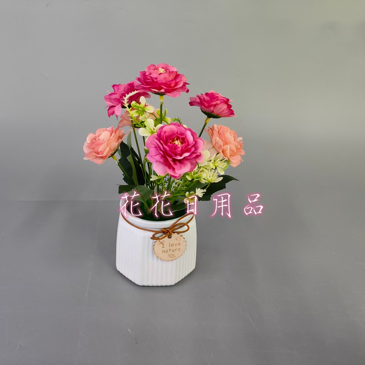 仿真荷花/毛线花束/小花束/毛线花针织/成人用品细节图