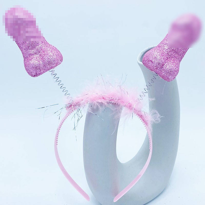 发箍/珍珠头箍/头饰/头箍/发箍兔耳朵细节图