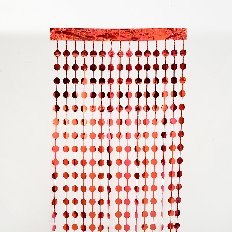 雨丝帘圆片雨丝帘派对装饰门帘厂家直销多色供应爱心五星