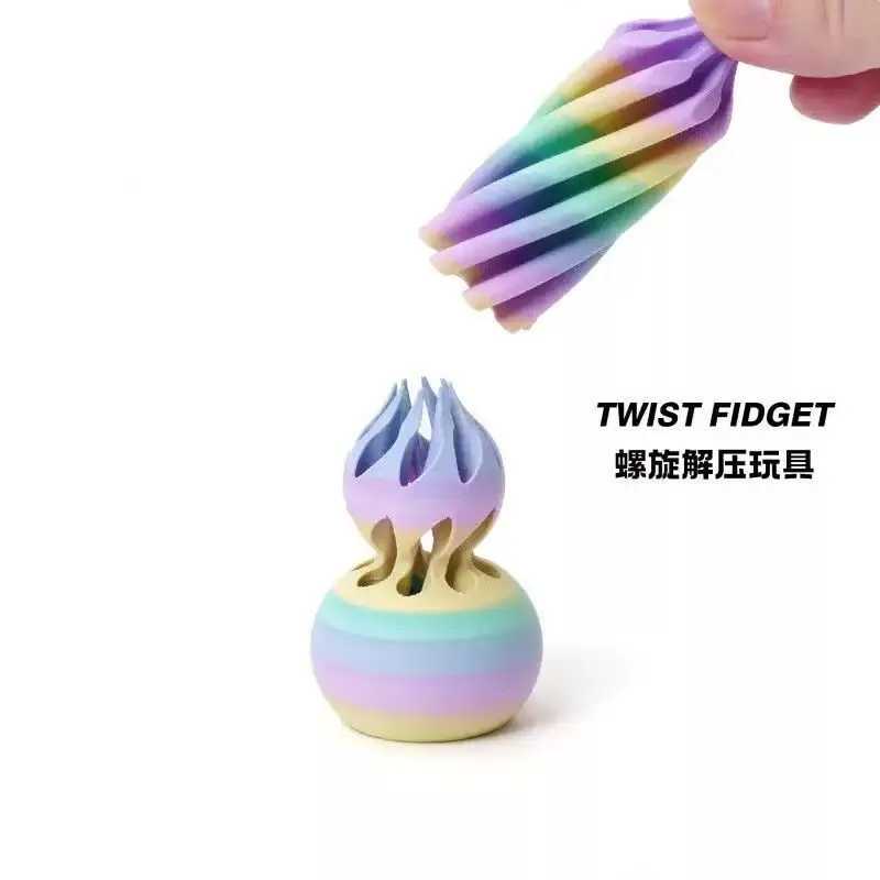 3D printed toys, bestsellers, night market wholesale, spiral decompression toys, track decompression toys, multi-color animal decompression, spiral toys detail image 13