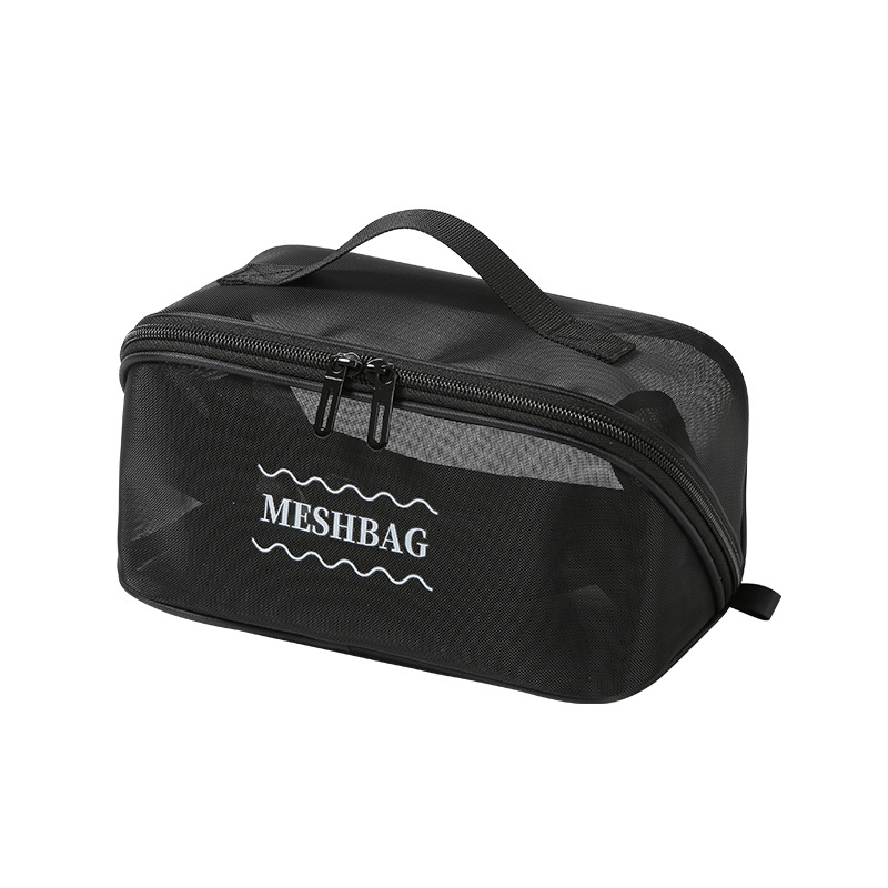 H208- New Mesh Pillow Bag, Mesh Pillow Makeup Bag, Breathable storage bag, Large Capacity mesh fabric storage bag Item Picture