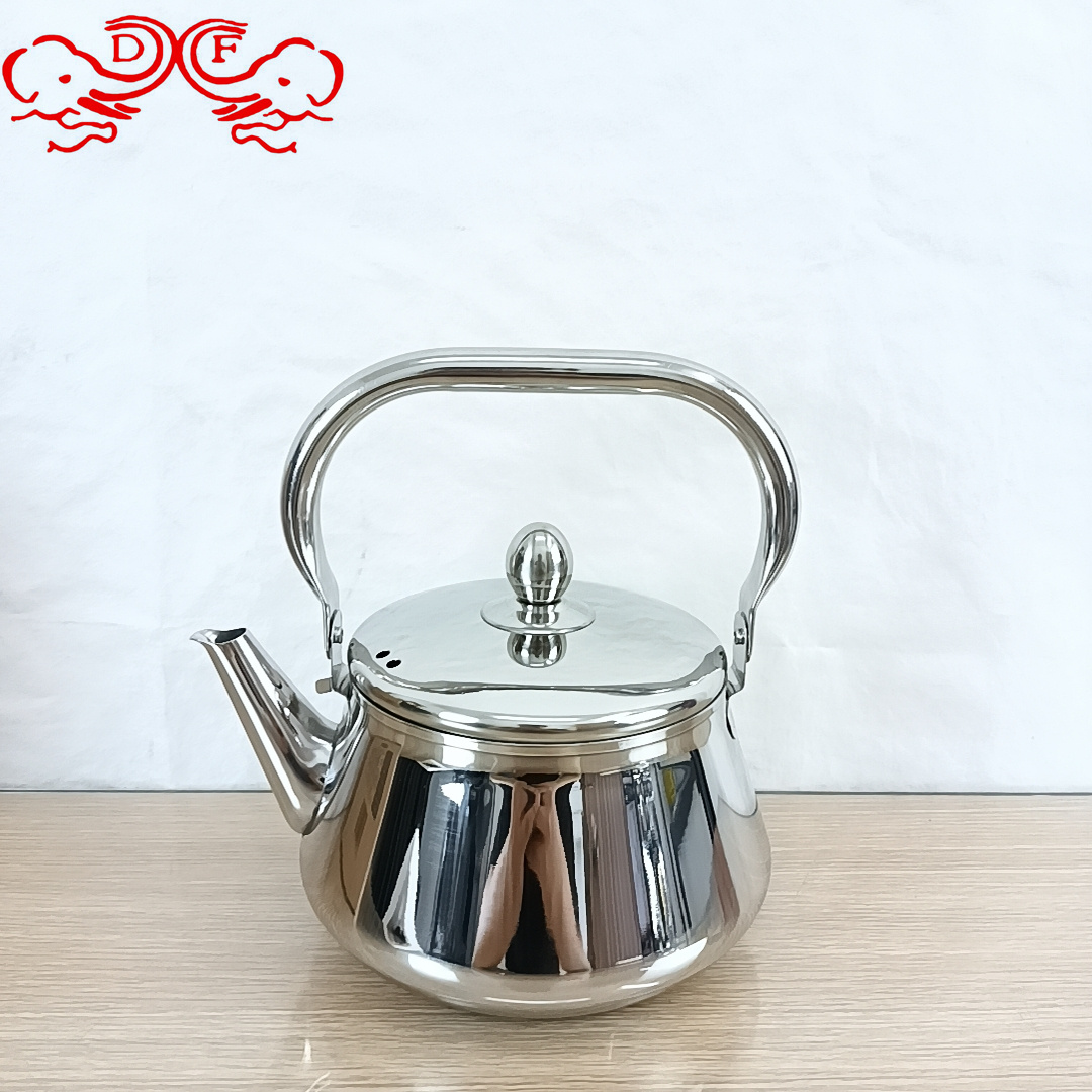DF88016 thickened stainless steel teapot, flower tea brewing kettle with filter, boiling kettle with handle, bright water kettle, DF TRADINGHOUSE Specification image