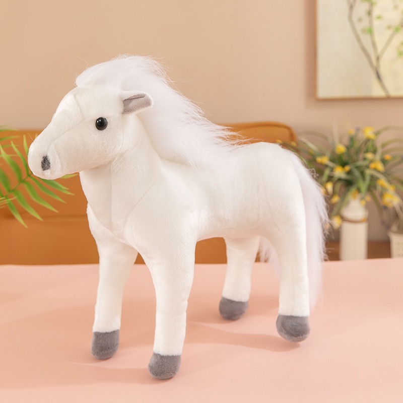跨境仿真马公仔骏马站姿毛绒玩具家居装饰摆件节日礼物卡通玩偶详情3