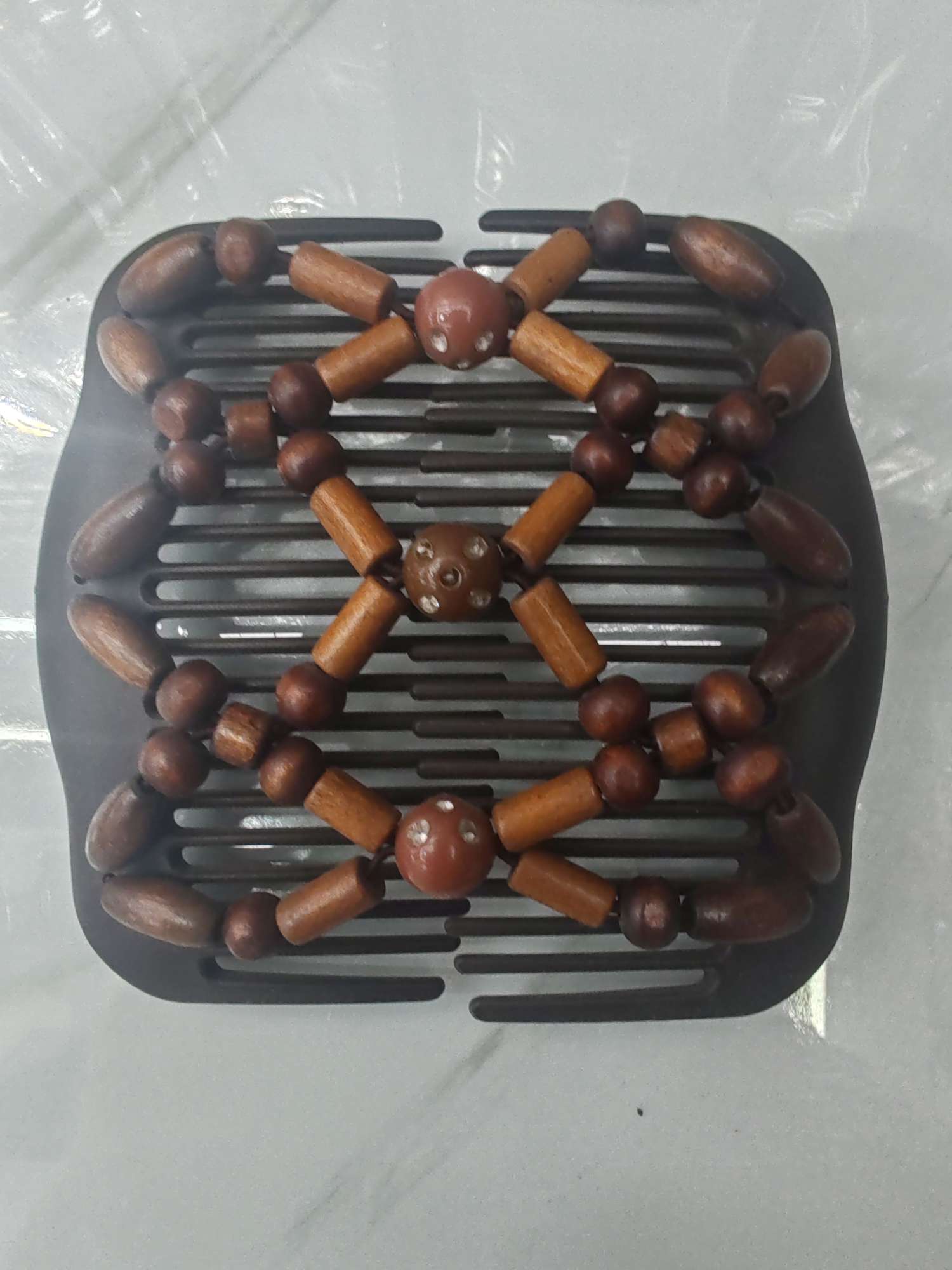 yy_25_6 trendy and fashionable handcrafted wooden bead versatile hair comb, 600 yuan per piece