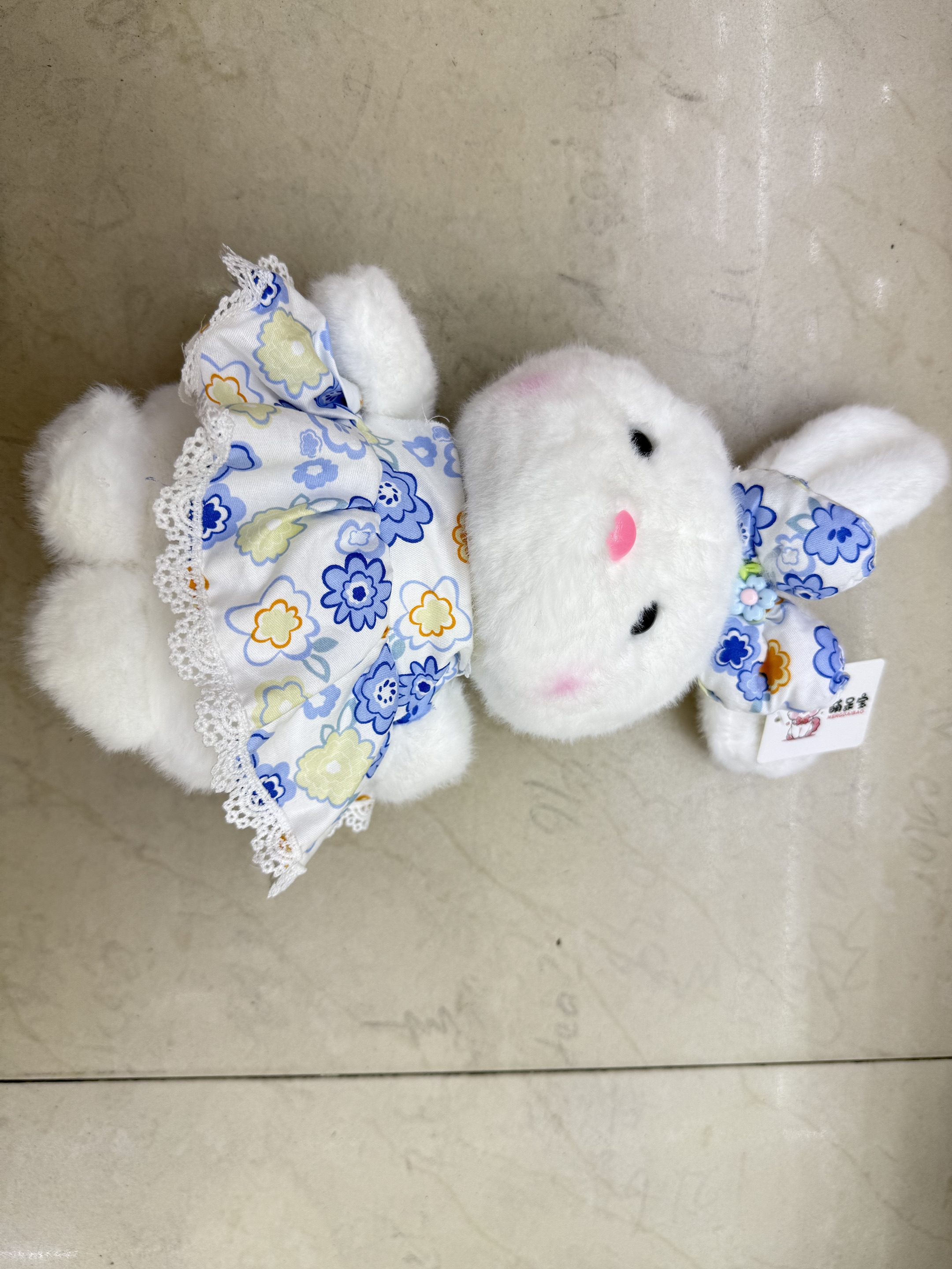 Super cute little white rabbit plush toy to sleep with, new adorable rabbit doll birthday gift details Picture