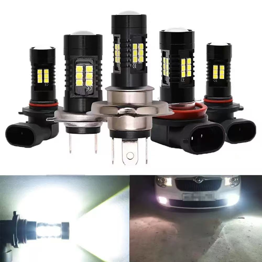 Automotive LED high-brightness fog lamps H8H11, high-brightness H4 anti-fog lamps 3030 21SMD modified lamps details Picture
