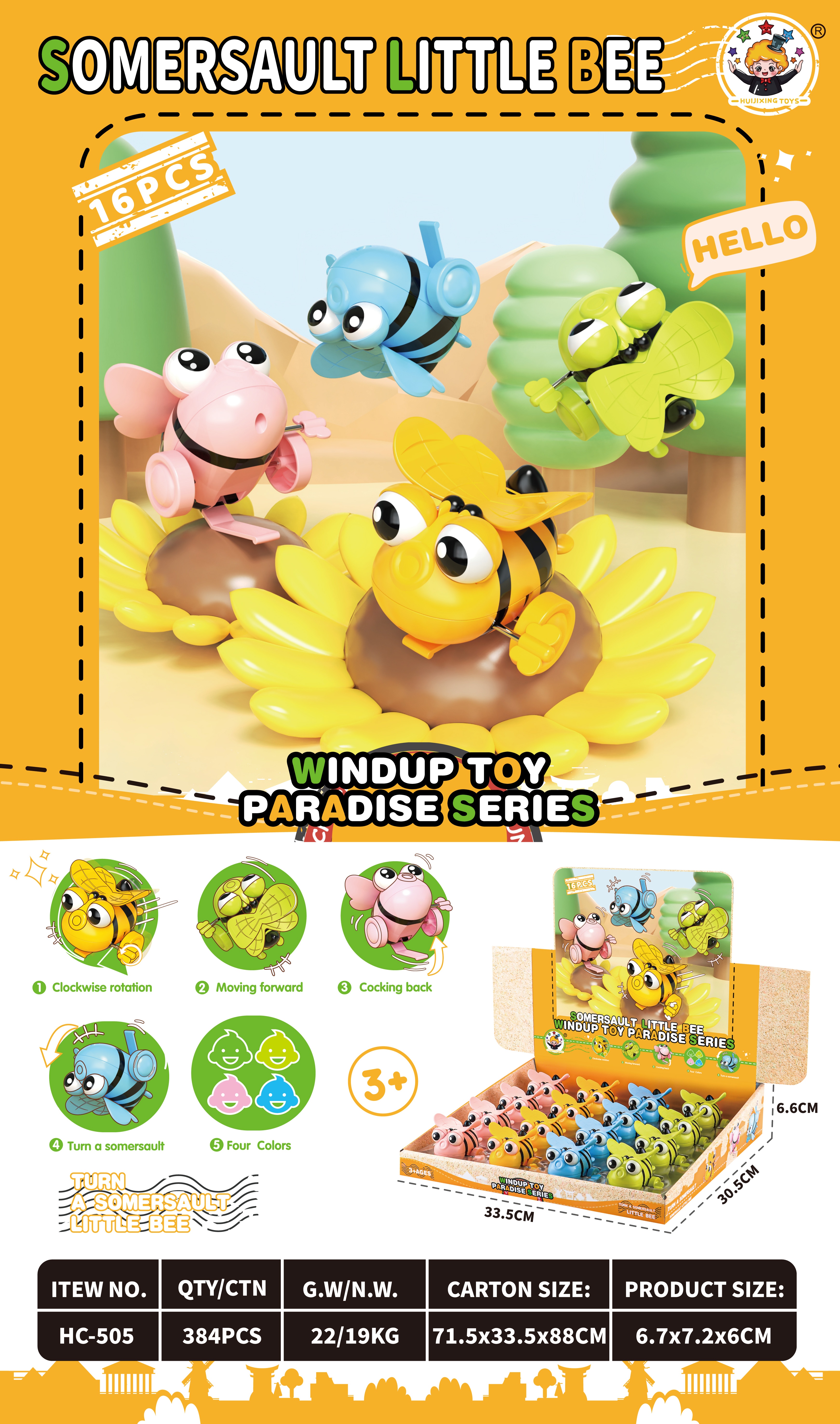 Fun Bee flipping on the chain