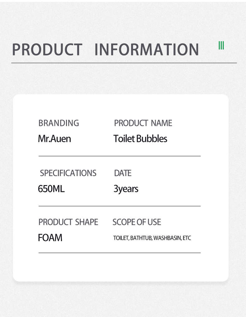 650ml/马桶泡泡，如厕更省心更方便，解决马桶烦恼，厂家直销详情9
