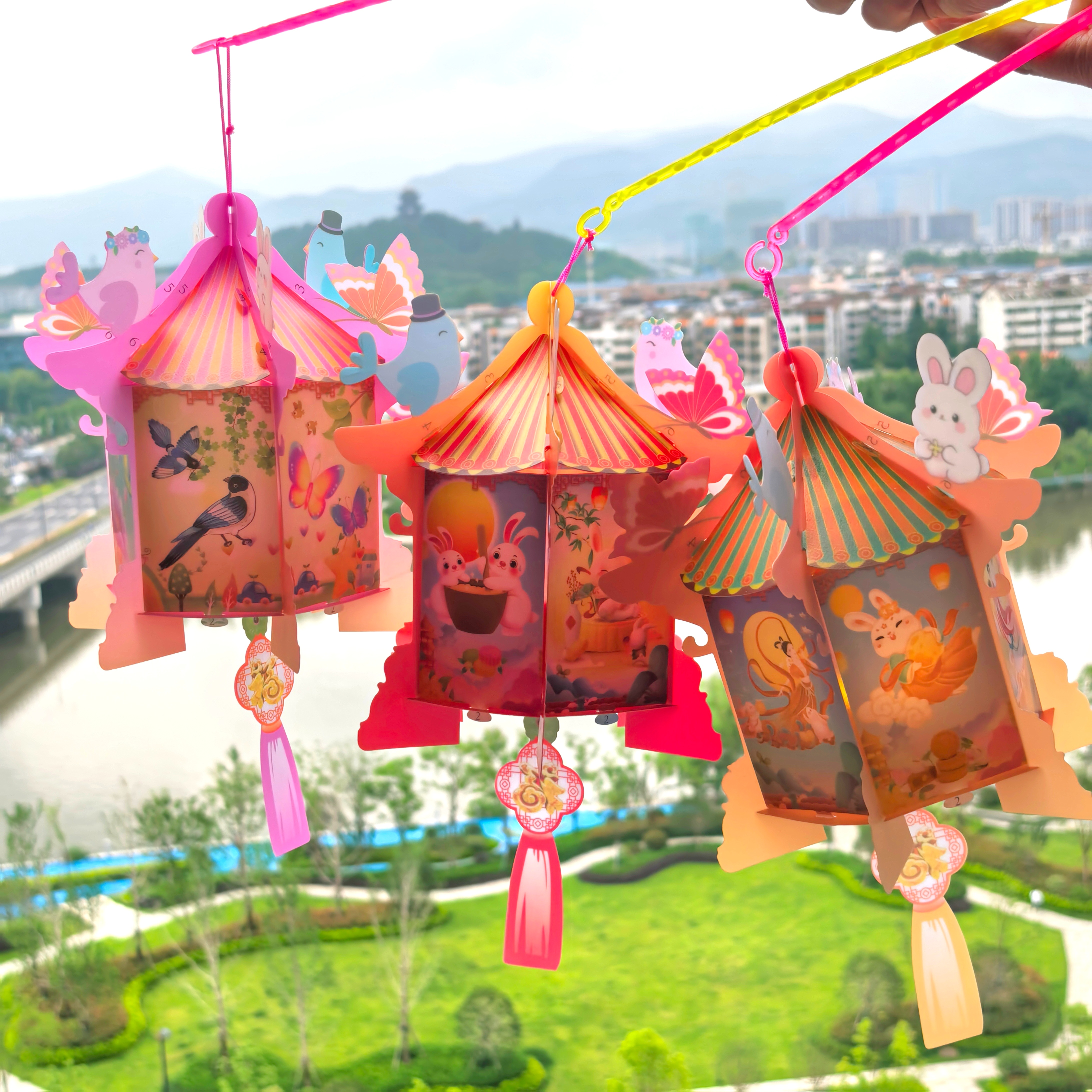 儿童手工花灯房型灯笼B1-3金翅膀玩具节日元宵中秋氛围灯笼儿童手工益智幼儿园手工作业详情5