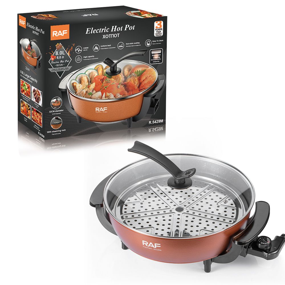 RAF European standard 8L high-power simple kettle, multi-person electric cooking cup, integrated instant noodle pot, household electric cooking pot details Picture