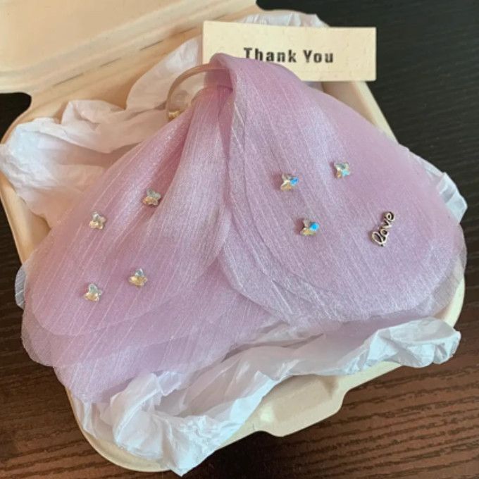 A stunning and ethereal chiffon butterfly claw for women with a high-end look 2025 new summer hair clip, a large shark clip hair accessory at the back of the head Item Picture