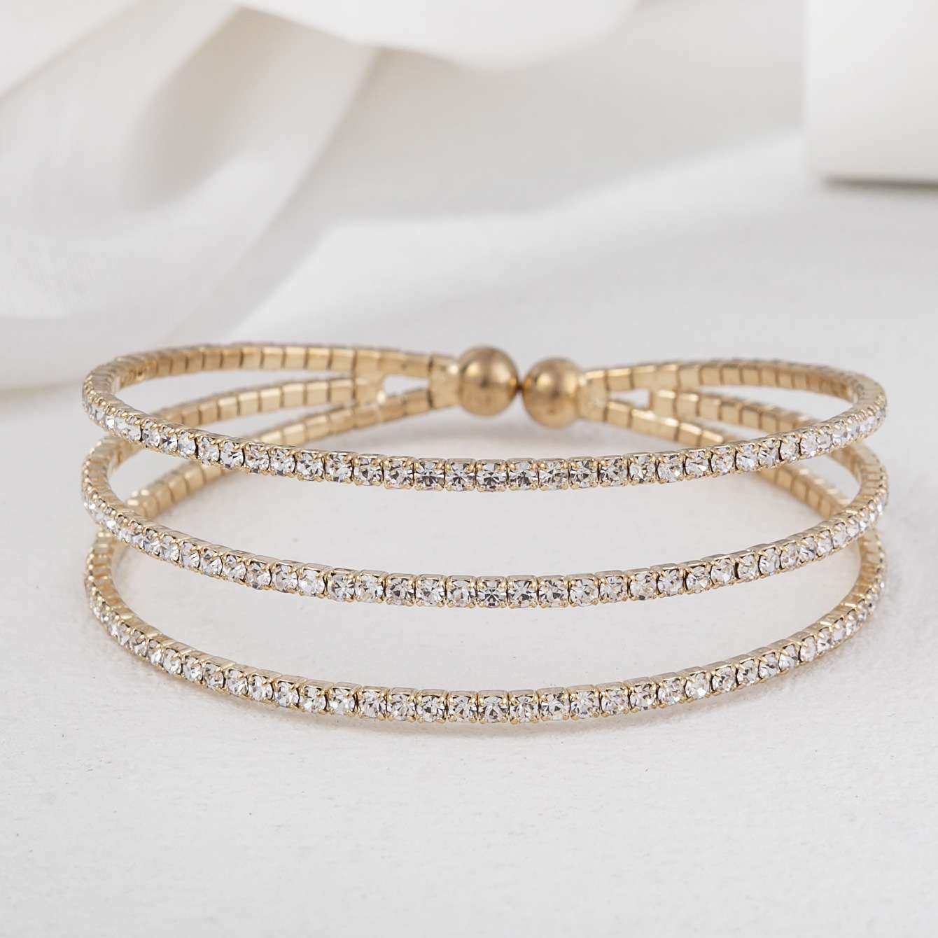 水钻手镯金手饰亚克力饰品时尚简约手镯潮流百搭女款