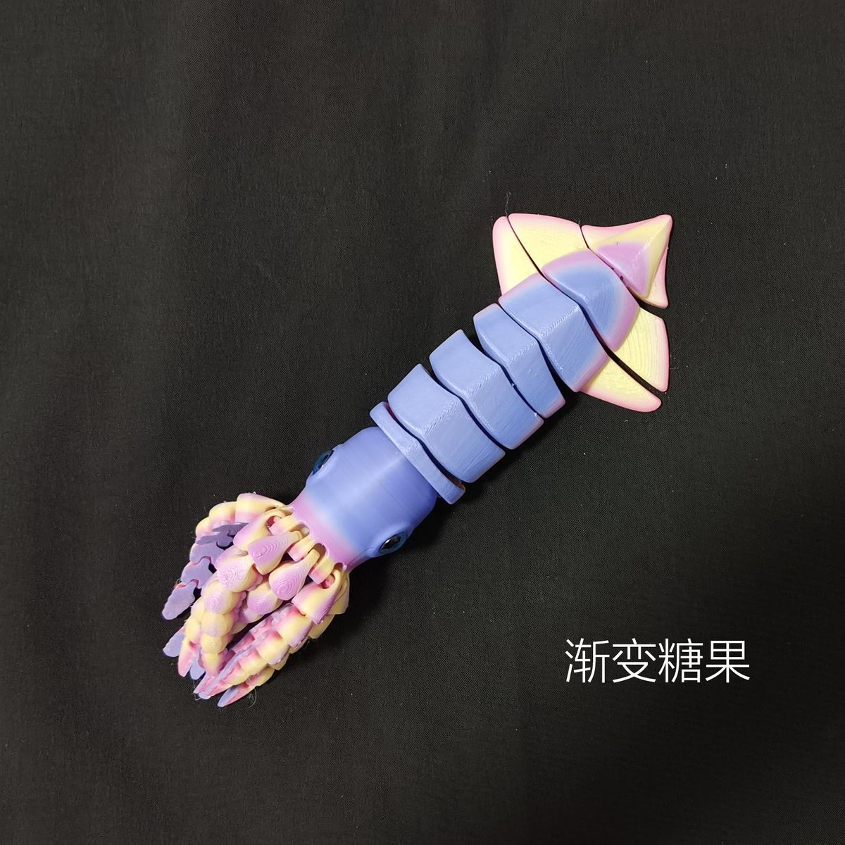 3D printed toy anime squid and cuttlefish deformation connection model Specification image