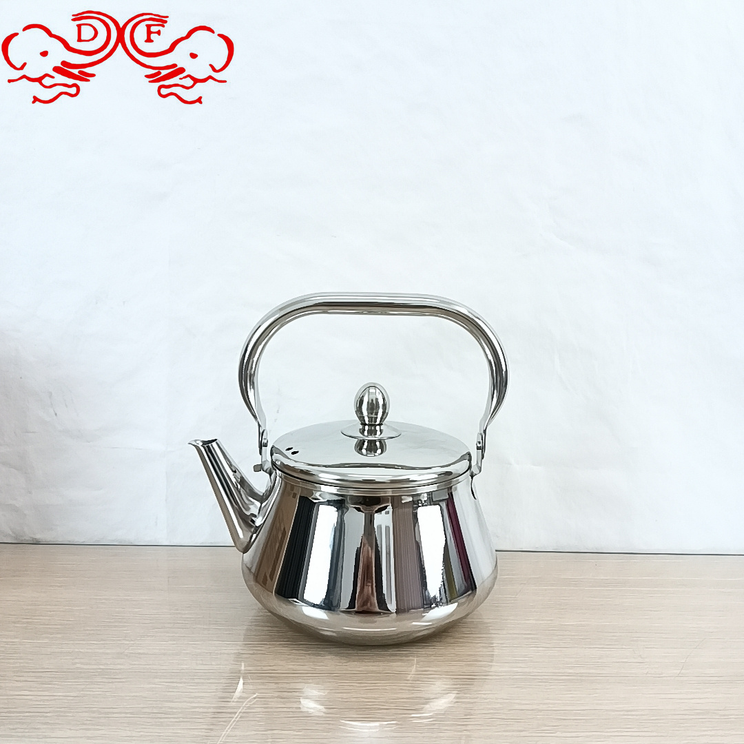 DF88016 thickened stainless steel teapot, flower tea brewing kettle with filter, boiling kettle with handle, bright water kettle, DF TRADINGHOUSE details Picture
