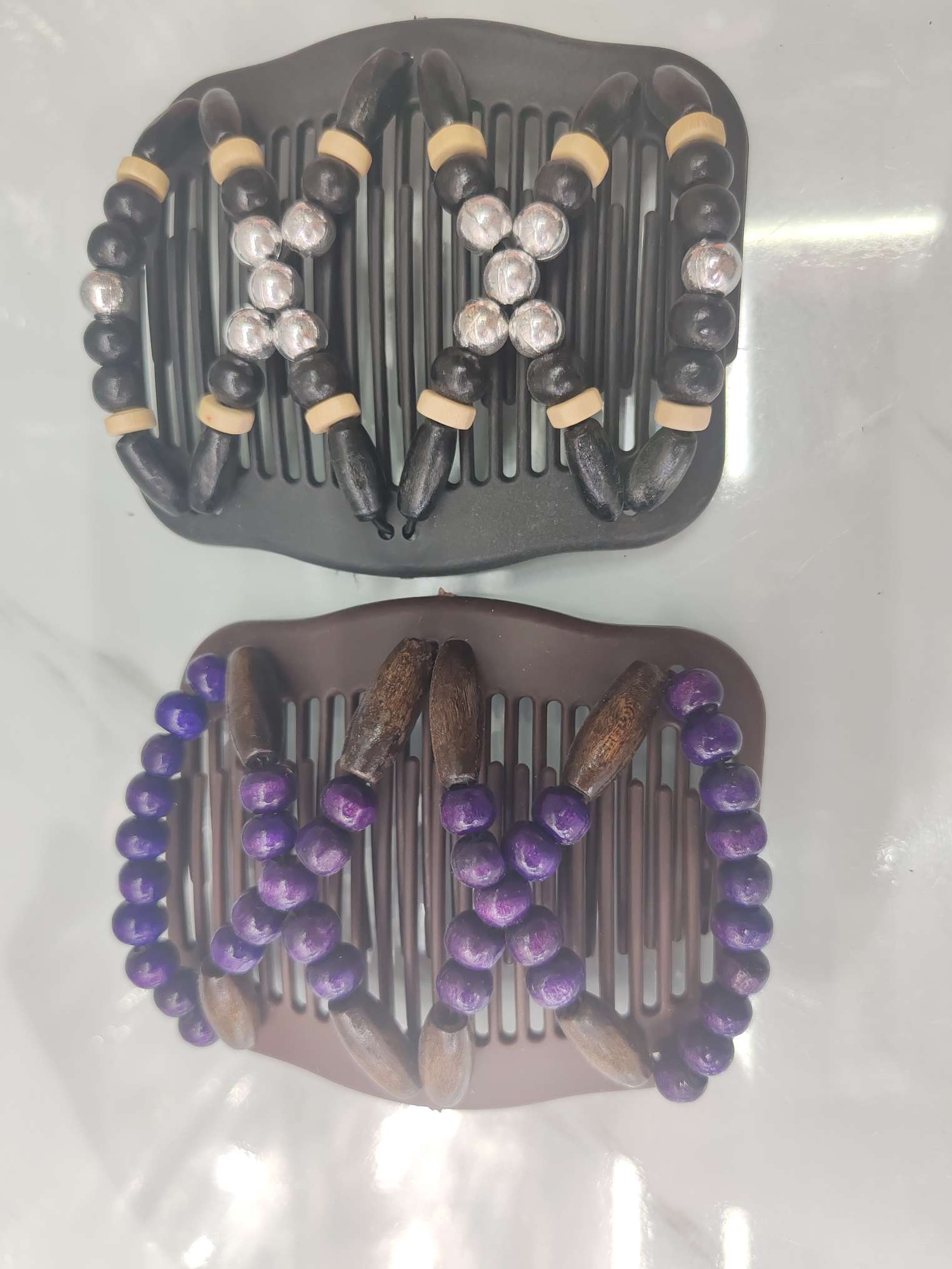 Yy25-6 Trendy and fashionable Handmade Wooden Bead Versatile Hair Comb. 600 yuan per piece detail image 3