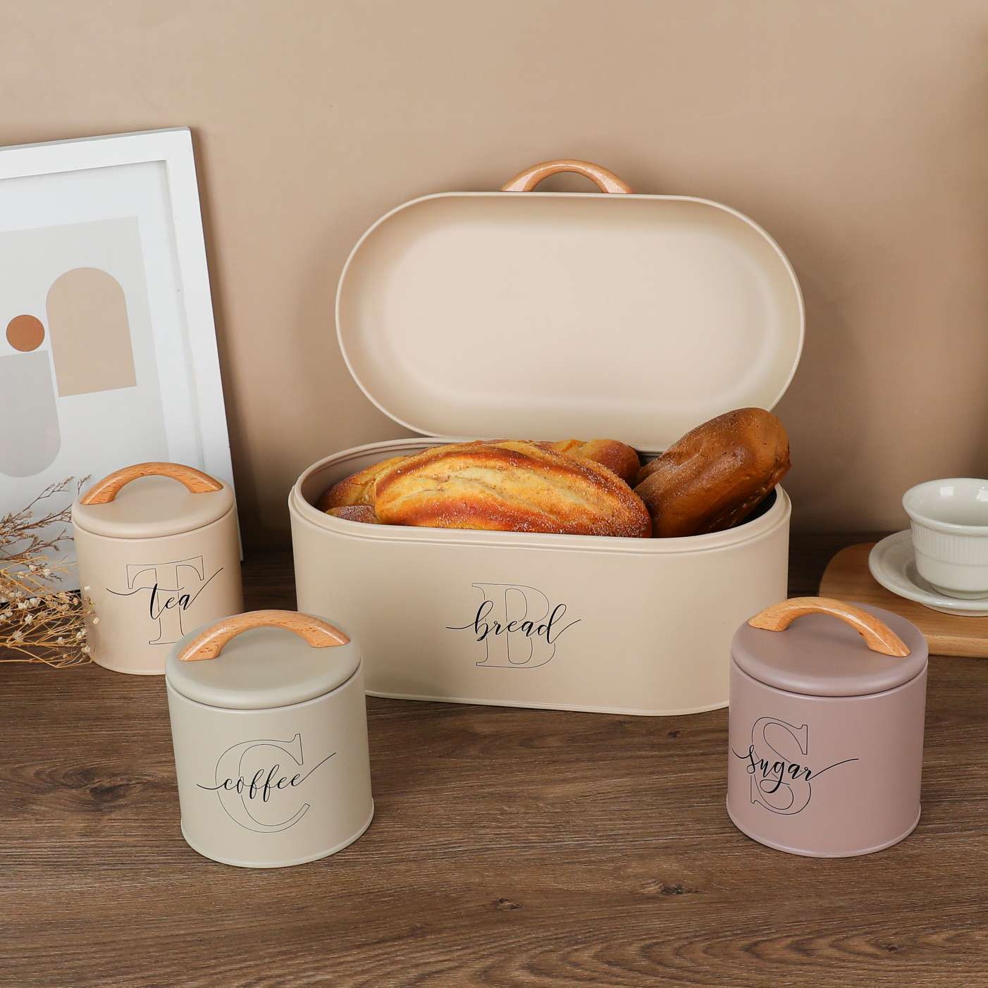 居家日用必备 日用百货实用好物 其他居家日用便捷选择镀锌铁面包盒咖啡罐铁罐茶罐咖啡罐详情3