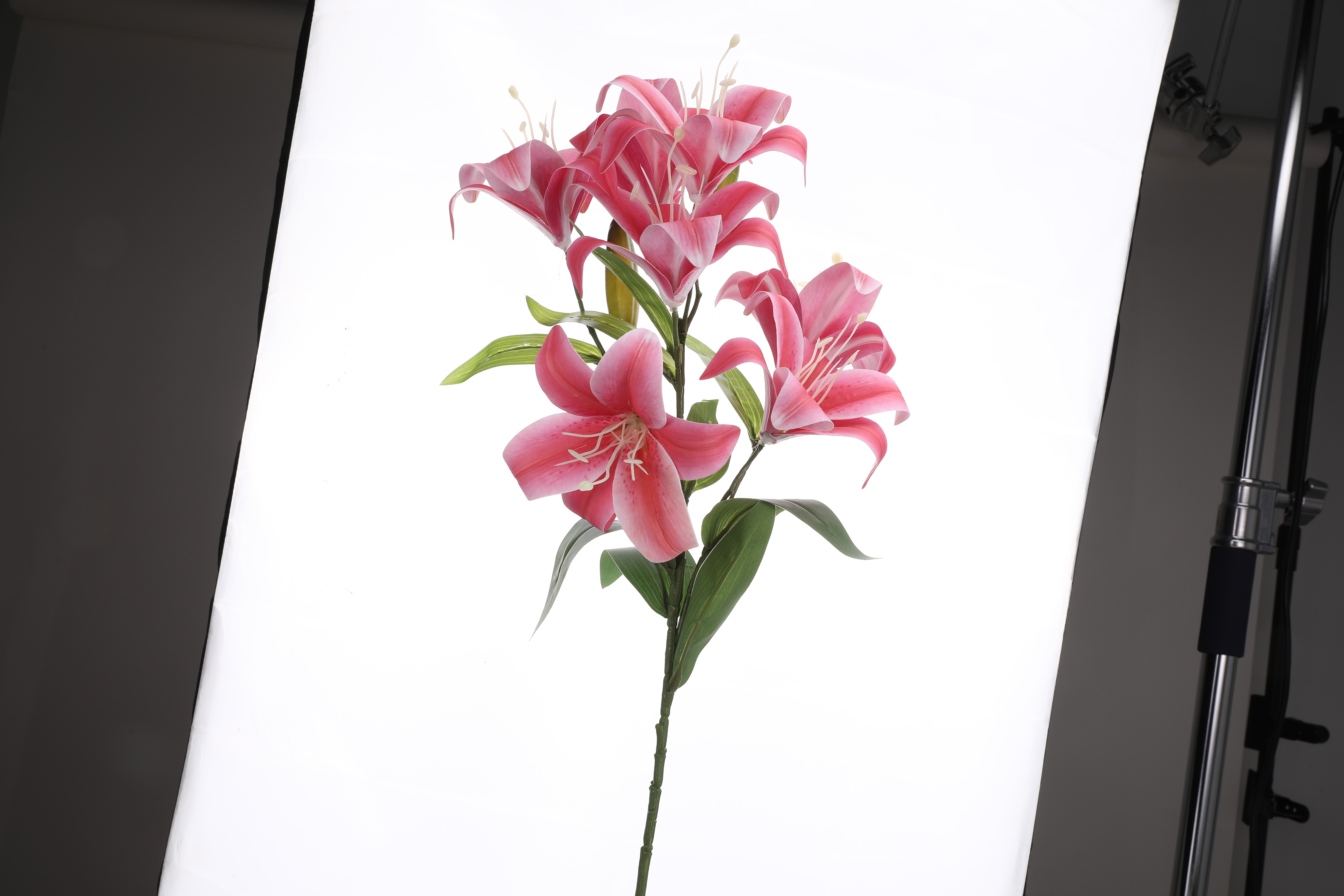 单支百合花仿真家局客厅卧室高档落地桌摆假花仿真花