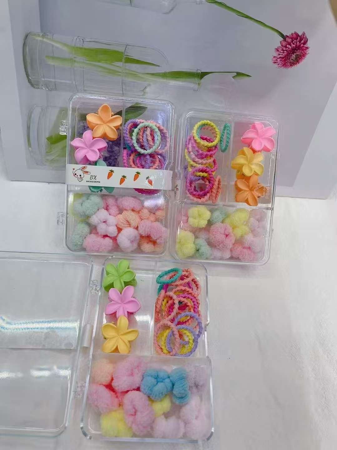 女士拼接简约时尚发绳 韩版头饰发圈 儿童韩国发饰 时尚头饰饰品儿童饰品韩国套装