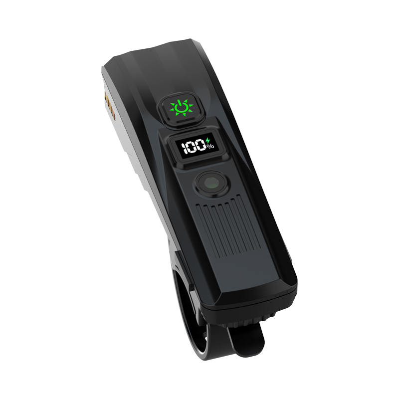 B8-2USB charging digital display bicycle horn headlight wire control electronic bell Cycling light Bicycle headlight Strong light night riding flashlight Specification image