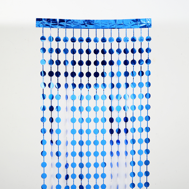 雨丝帘圆片雨丝帘派对装饰门帘厂家直销多色供应爱心五星细节图