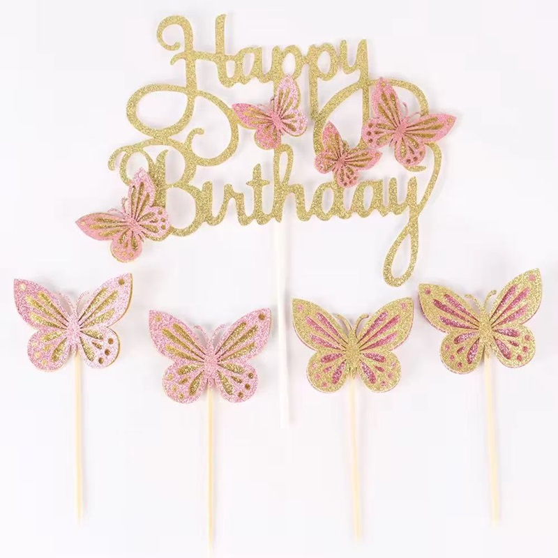 闪闪插件生日快乐蝴蝶派对甜品台装饰butterfly蛋糕插牌闪闪插件生日快乐蝴蝶派对甜品台装饰butterfly蛋糕插牌详情8