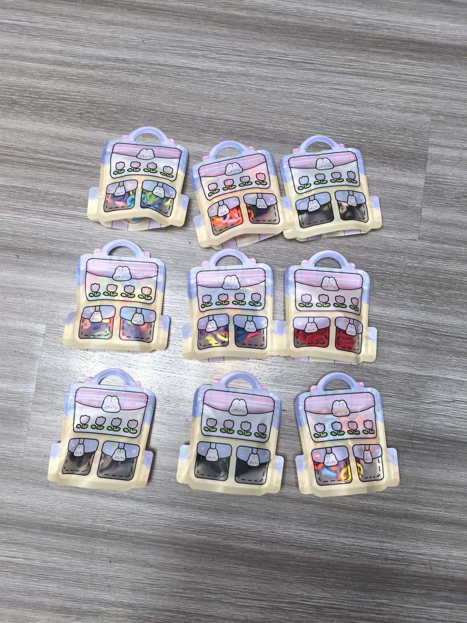 100 bow cartoon bags, 2.5-inch hair bands for children, children's hair accessories