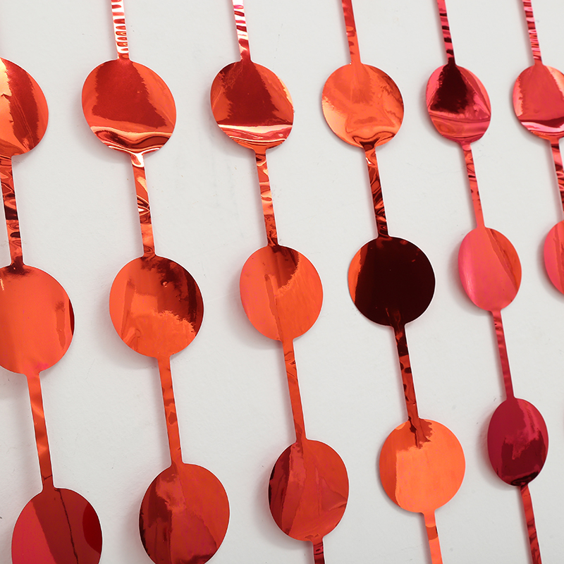 雨丝帘圆片雨丝帘派对装饰门帘厂家直销多色供应爱心五星产品图