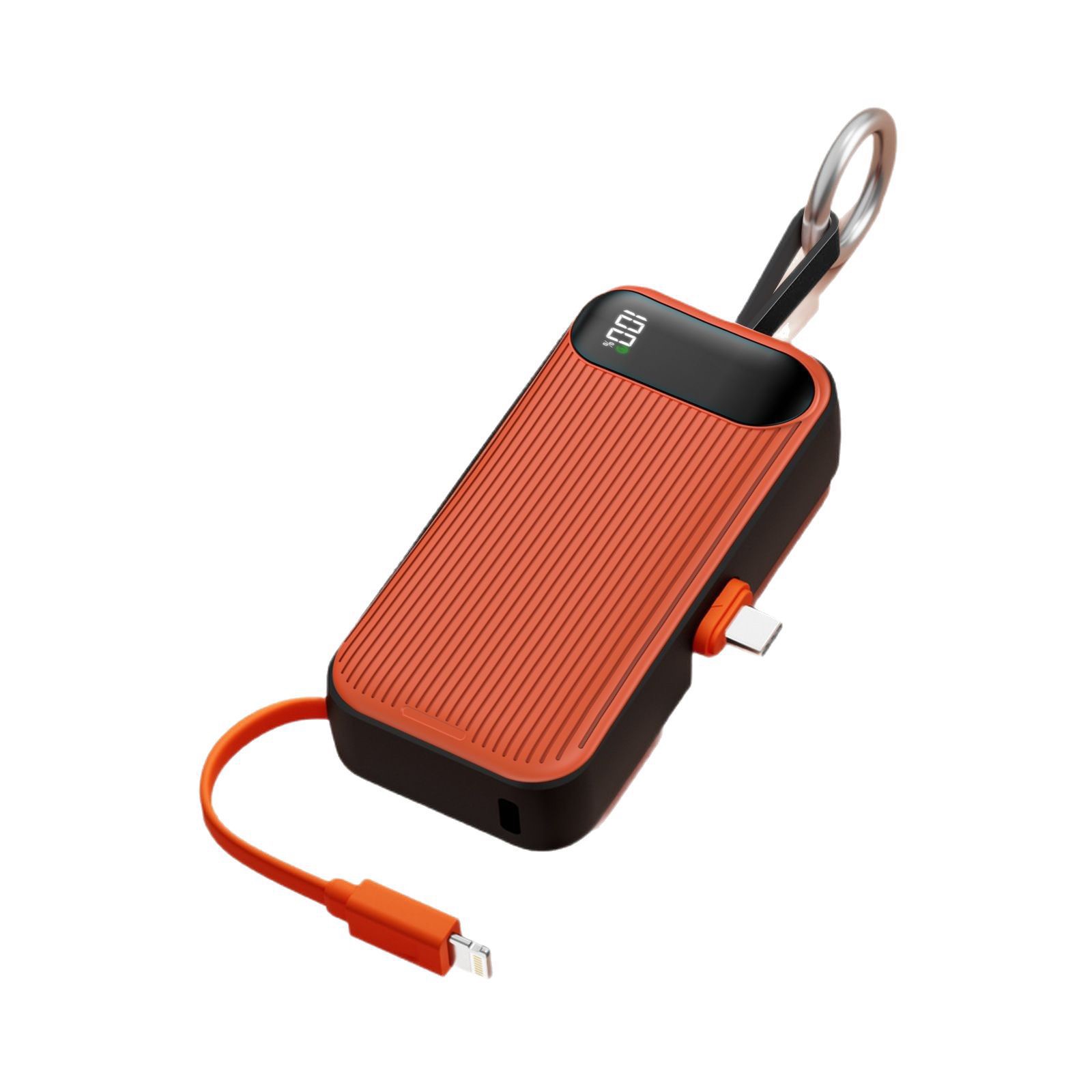 2025 new keychain power bank 5000 mah built-in Cable Mini cross-border trade Capsule power bank Item Picture