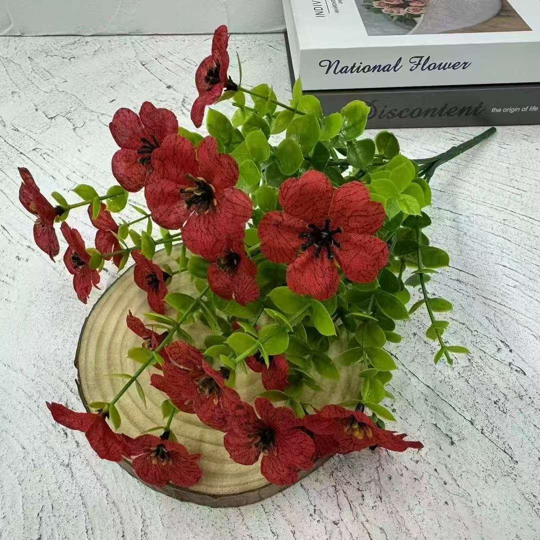 Office culture simulation garden simulation plant simulation flower 7-head, 35-eye, 21-flower violet details Picture