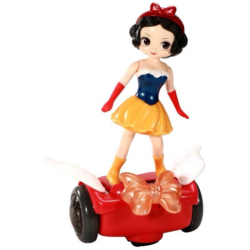 冰雪电动万向平衡车灯光音乐跳舞公主儿童女孩玩具圣诞节礼物 电动玩具白底实物图