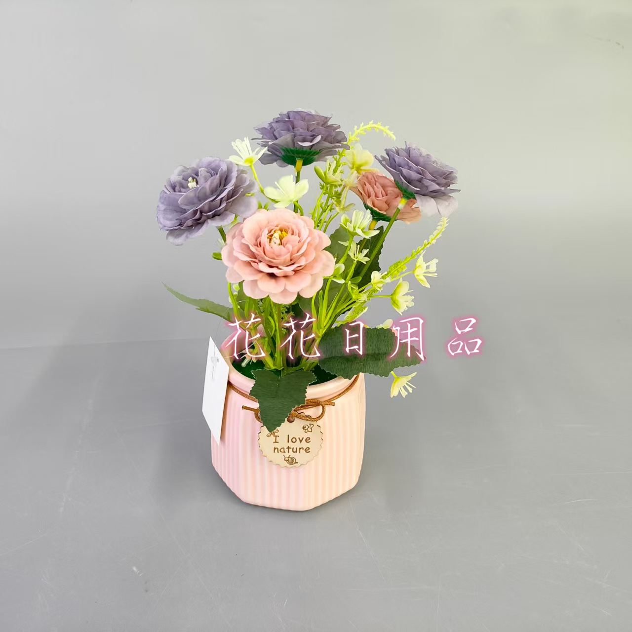 仿真荷花/毛线花束/小花束/毛线花针织/成人用品产品图