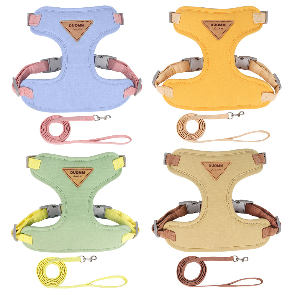 Dog leash, vest type pet leash, chest and back strap, anti-escape outdoor small dog teddy Bichon Frise dog leash Specification image