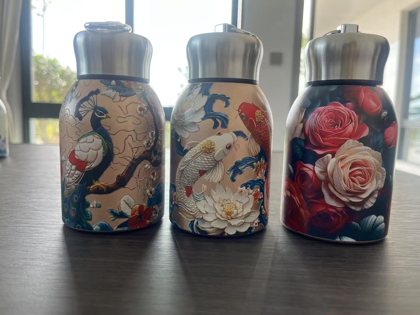 国潮不锈钢保温杯跨境双层小口保温杯定制丝印小口杯