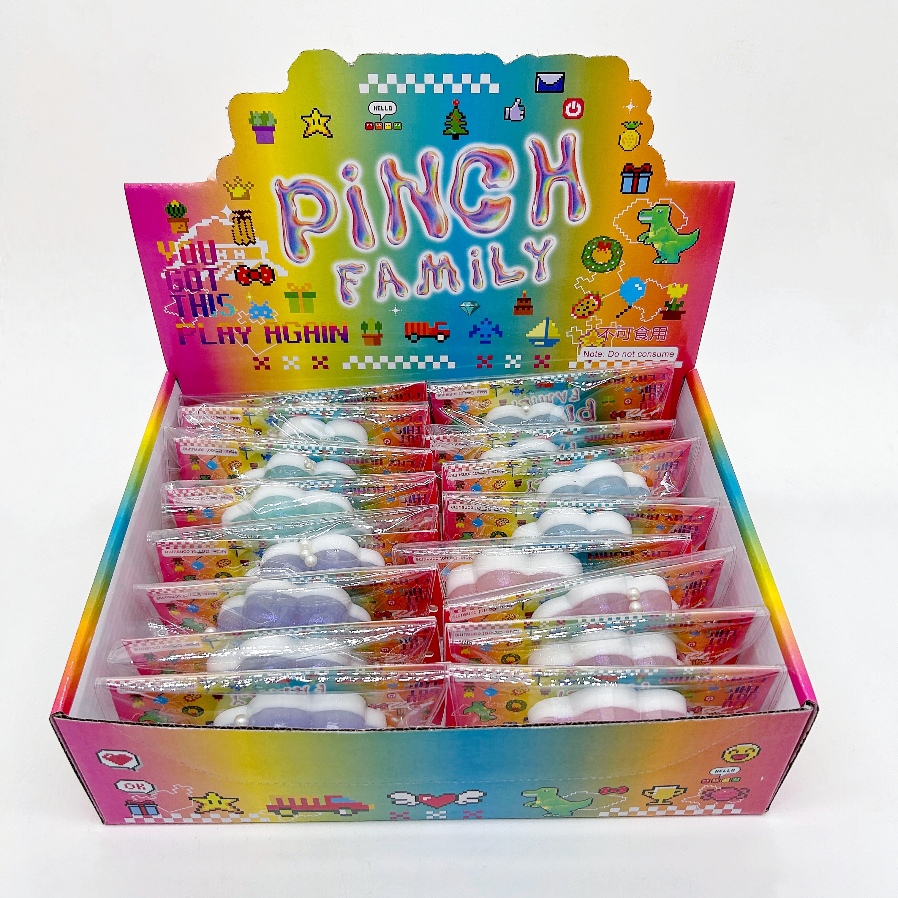 The new sea salt series of sea salt cat paw and pearl pinching fun toys are a cute and refreshing way to relieve stress and release emotions Specification image