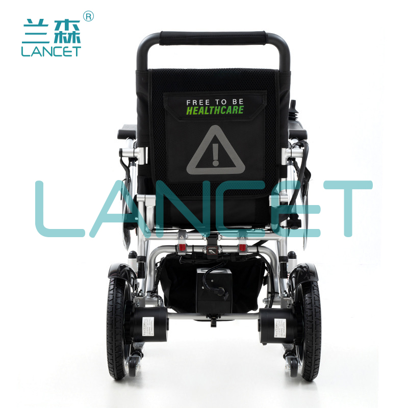 A convenient and portable electric wheelchair, a lightweight, intelligent, fully automatic four-wheel mobility wheelchair for the elderly and disabled Item Picture
