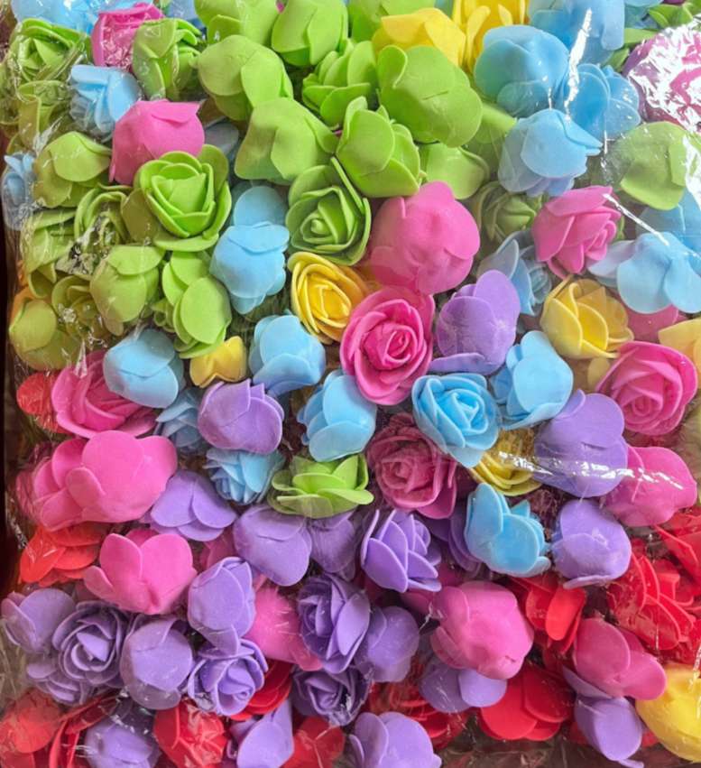 泡沫花仿真花永生花花头花束毛线花束小花束毛线花针织