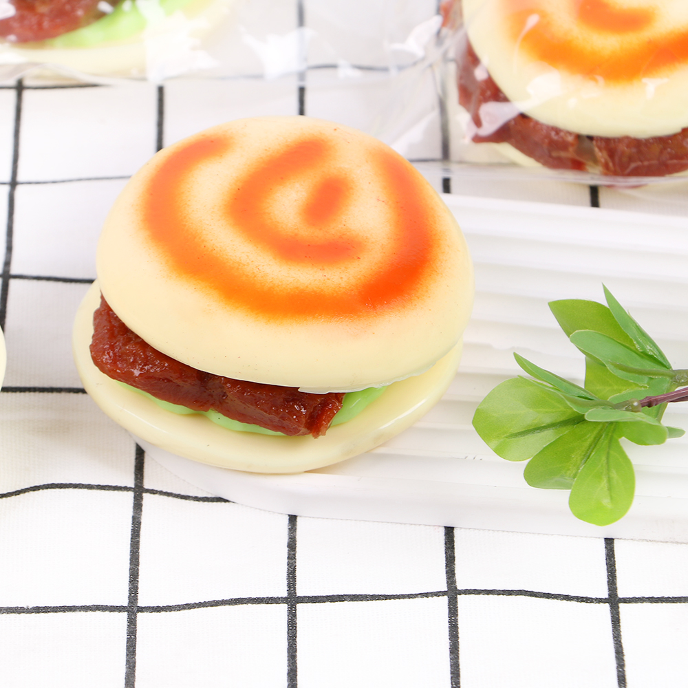 新款仿真肉夹馍儿童仿真食玩捏捏乐软料TPR 材料仿真食玩详情6