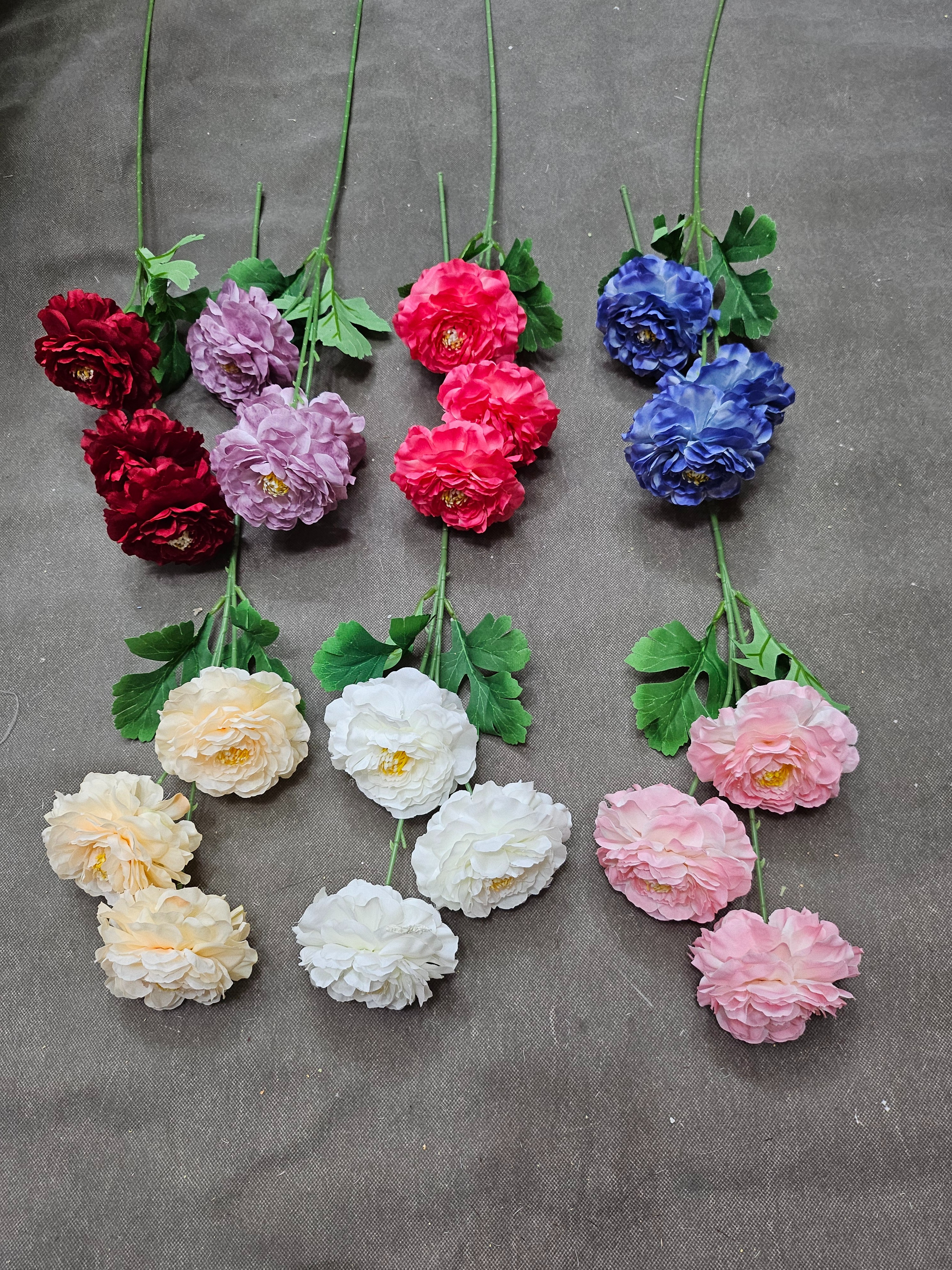 单支3头球花小摆件仿真花仿真植物伊斯兰婚礼