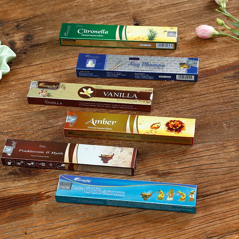 Aromatika Vedic系列天然印度香 能量线香 清新空气熏香小盒批发