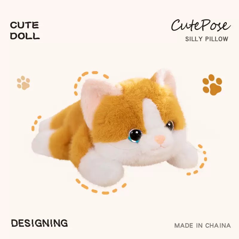 女生公仔抱枕猫咪玩偶娃娃新款睡觉可爱儿童礼物女孩仿真毛绒玩具详情4
