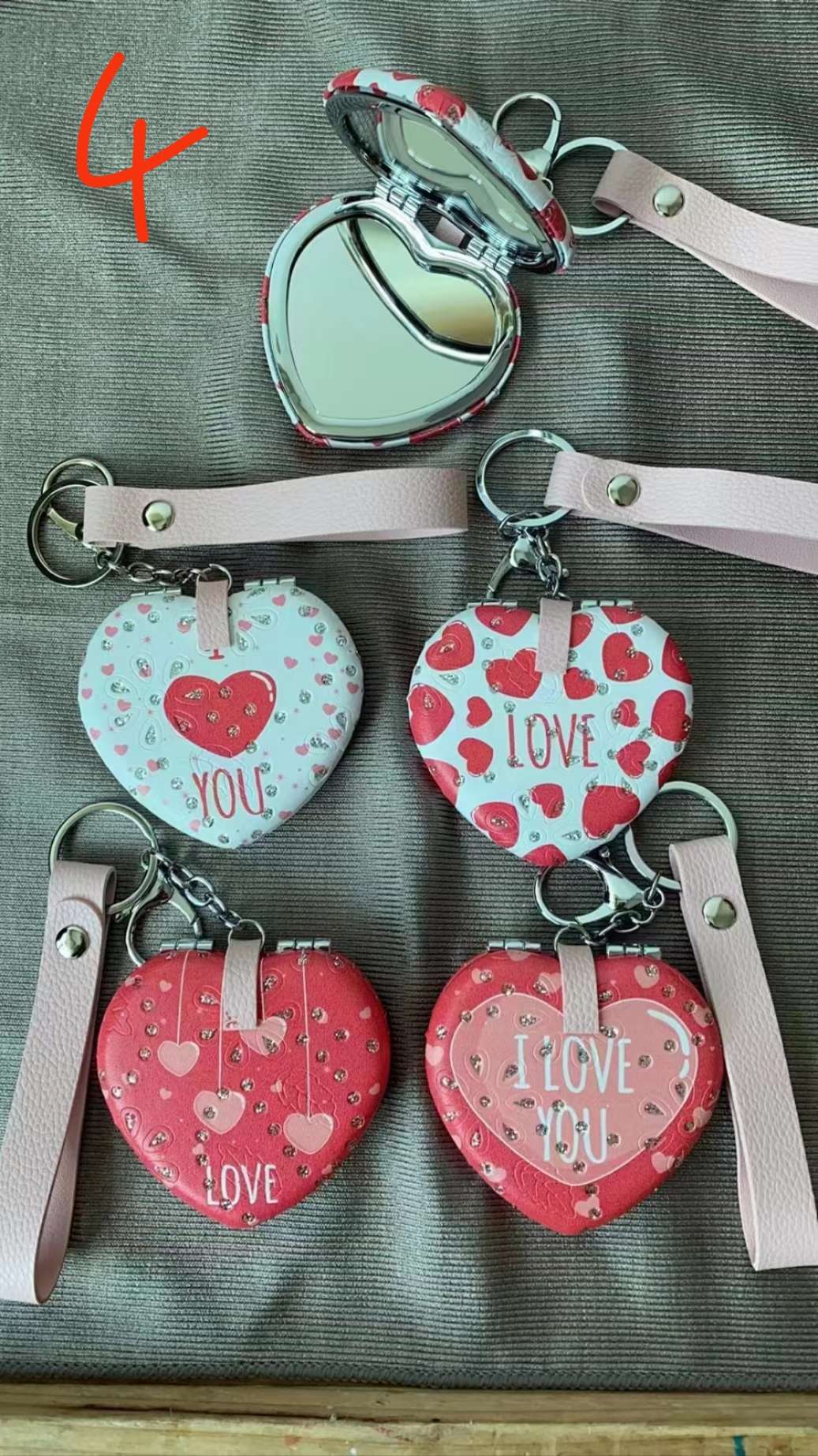 流沙设计小镜子 随身携带化妆镜 面包镜形状 精致便携镜子 手持折叠镜镜子  化妆镜详情图9