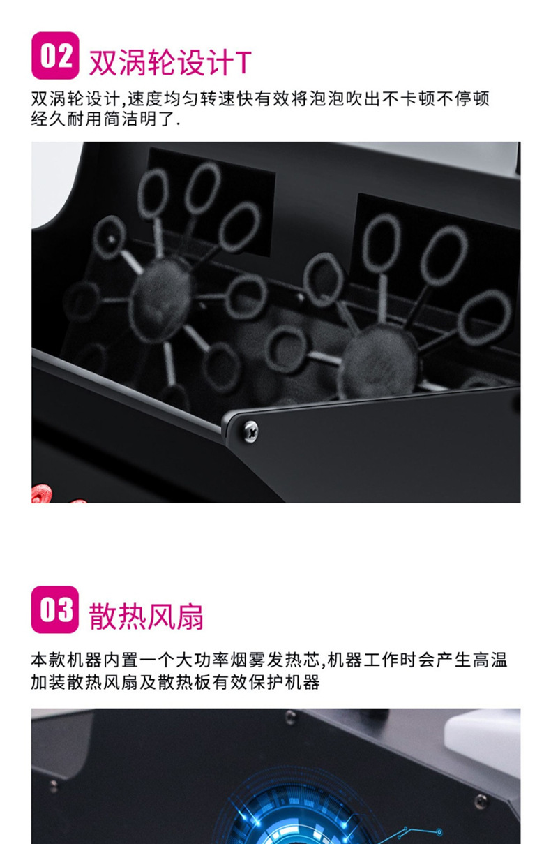  户外特效烟雾泡泡机 带9颗彩色LED灯大型铁壳双轮雾泡机婚庆舞台演唱会节日氛围专用烟雾道具3合1雾泡泡机万圣节圣诞节详情13