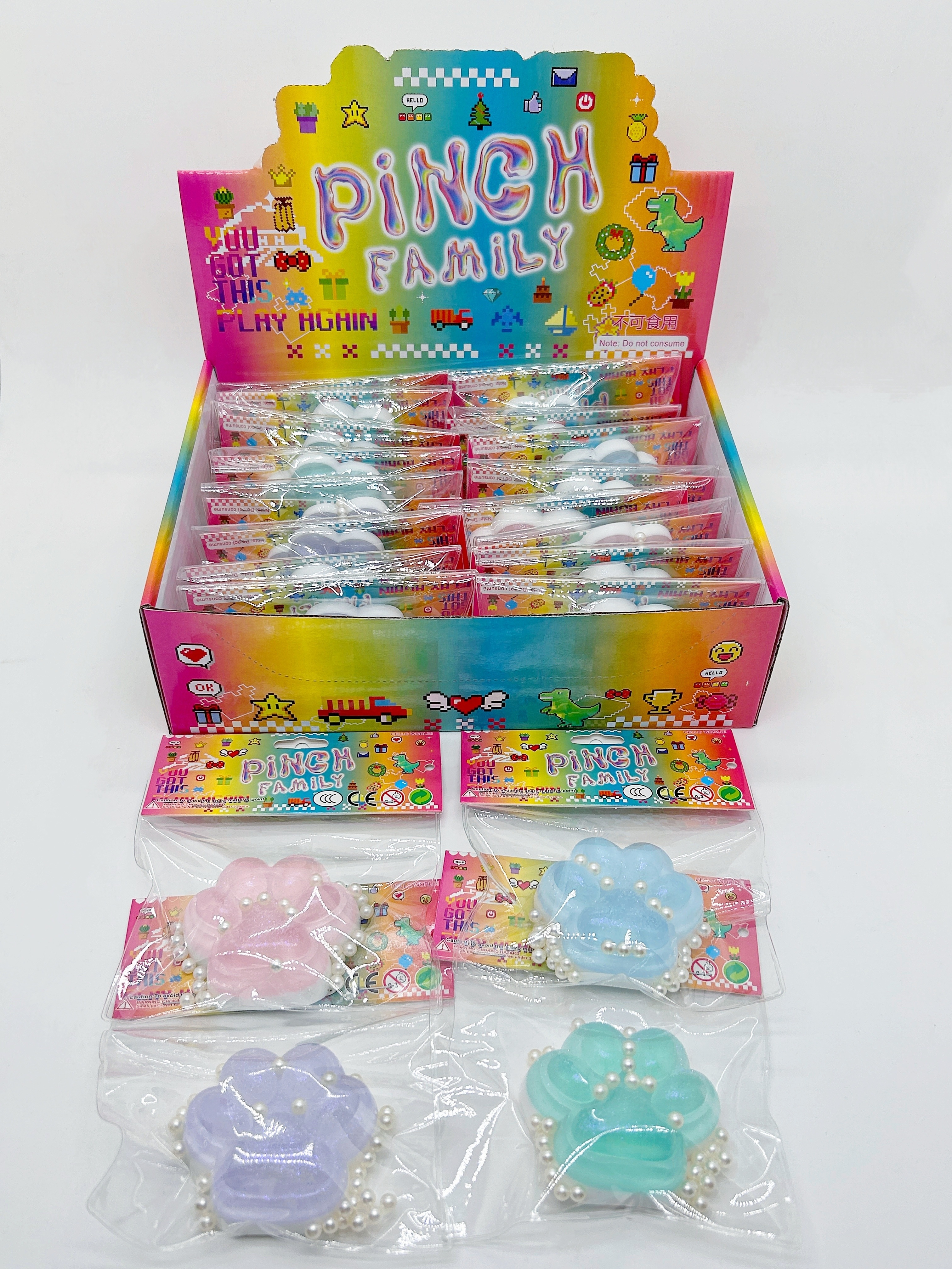 The new sea salt series of sea salt cat paw and pearl pinching fun toys are a cute and refreshing way to relieve stress and release emotions details Picture